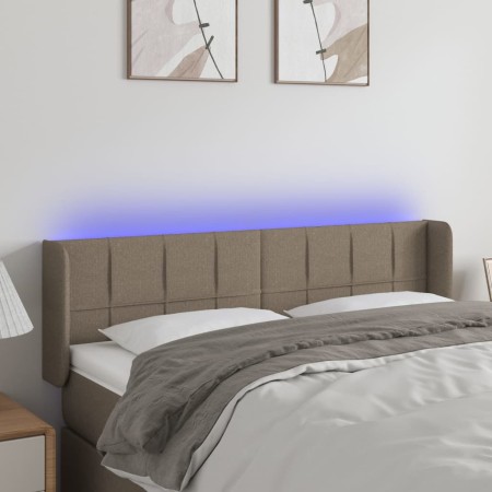 Kopfteil mit LED aus taupegrauem Stoff 147x16x78/88 cm von vidaXL, Kopf- und Fußteile - Ref: Foro24-3123238, Preis: 64,87 €, ...