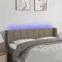 Headboard with LED in taupe gray fabric 147x16x78/88 cm by vidaXL, Headboards and footboards - Ref: Foro24-3123238, Price: 65...