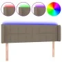 Headboard with LED in taupe gray fabric 147x16x78/88 cm by vidaXL, Headboards and footboards - Ref: Foro24-3123238, Price: 65...