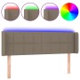 Kopfteil mit LED aus taupegrauem Stoff 147x16x78/88 cm von vidaXL, Kopf- und Fußteile - Ref: Foro24-3123238, Preis: 64,87 €, ...