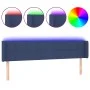 Cabecero con LED de tela azul 163x16x78/88 cm de vidaXL, Cabeceros y pies de cama - Ref: Foro24-3123248, Precio: 74,03 €, Des...