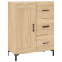 Aparador alto madera contrachapada color roble 69,5x34x180 cm