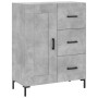 Aparador alto madera contrachapada gris hormigón 69,5x34x180 cm