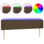 Dark brown fabric headboard with LED 183x16x78/88 cm by vidaXL, Headboards and footboards - Ref: Foro24-3123253, Price: 76,54...