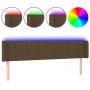 Kopfteil aus dunkelbraunem Stoff mit LED 183x16x78/88 cm von vidaXL, Kopf- und Fußteile - Ref: Foro24-3123253, Preis: 77,34 €...