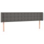 Kopfteil mit LED-grauem Kunstleder 203x16x78/88 cm von vidaXL, Kopf- und Fußteile - Ref: Foro24-3123348, Preis: 84,39 €, Raba...