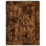 Aparador alto madera contrachapada roble ahumado 69,5x34x180 cm