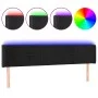 Black velvet headboard with LED 183x16x78/88 cm by vidaXL, Headboards and footboards - Ref: Foro24-3123298, Price: 85,84 €, D...