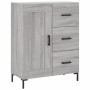 Aparador alto madera contrachapada gris sonoma 69,5x34x180 cm