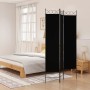 Biombo divisor de 3 paneles de tela negro 120x200 cm de vidaXL, Divisores de ambientes - Ref: Foro24-350149, Precio: 35,80 €,...