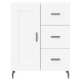 Aparador alto madera contrachapada blanco 69,5x34x180 cm