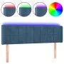 Dark blue velvet LED headboard 147x16x78/88 cm by vidaXL, Headboards and footboards - Ref: Foro24-3123288, Price: 68,74 €, Di...