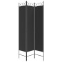 Biombo divisor de 3 paneles de tela negro 120x200 cm de vidaXL, Divisores de ambientes - Ref: Foro24-350149, Precio: 35,80 €,...