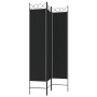 Biombo divisor de 3 paneles de tela negro 120x200 cm de vidaXL, Divisores de ambientes - Ref: Foro24-350149, Precio: 35,80 €,...
