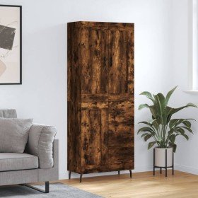 Aparador alto madera contrachapada roble ahumado 69,5x34x180 cm Aparador alto madera contrachapada roble ahumado 69,5x34x180 cm