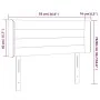 Light gray fabric headboard with LED 93x16x78/88 cm by vidaXL, Headboards and footboards - Ref: Foro24-3123358, Price: 58,24 ...