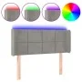 Light gray velvet headboard with LED 103x16x78/88 cm by vidaXL, Headboards and footboards - Ref: Foro24-3123278, Price: 58,48...