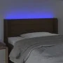 Kopfteil mit LED aus dunkelbraunem Stoff 83x16x78/88 cm von vidaXL, Kopf- und Fußteile - Ref: Foro24-3123353, Preis: 46,06 €,...