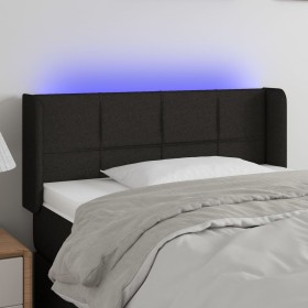 Black fabric headboard with LED 103x16x78/88 cm by vidaXL, Headboards and footboards - Ref: Foro24-3123228, Price: 46,16 €, D...