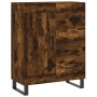 Aparador alto madera contrachapada roble ahumado 69,5x34x180 cm