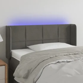 Dunkelgraues Samtkopfteil mit LED 103x16x78/88 cm von vidaXL, Kopf- und Fußteile - Ref: Foro24-3123279, Preis: 65,32 €, Rabat...