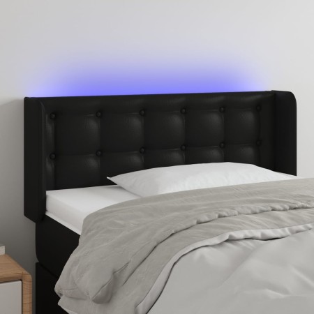 Kopfteil mit LED aus schwarzem Kunstleder 83x16x78/88 cm von vidaXL, Kopf- und Fußteile - Ref: Foro24-3123308, Preis: 44,84 €...