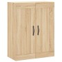 Aparador alto madera contrachapada color roble 69,5x34x180 cm