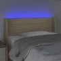 Kopfteil aus cremefarbenem Stoff mit LED 93x16x78/88 cm von vidaXL, Kopf- und Fußteile - Ref: Foro24-3123363, Preis: 60,28 €,...