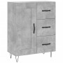 Aparador alto madera contrachapada gris hormigón 69,5x34x180 cm
