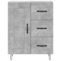 Aparador alto madera contrachapada gris hormigón 69,5x34x180 cm