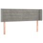 Light gray velvet headboard with LED 147x16x78/88 cm by vidaXL, Headboards and footboards - Ref: Foro24-3123424, Price: 65,81...
