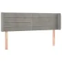 Light gray velvet headboard with LED 147x16x78/88 cm by vidaXL, Headboards and footboards - Ref: Foro24-3123424, Price: 64,65...