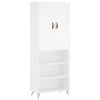 Aparador alto madera contrachapada blanco 69,5x34x180 cm