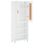 Aparador alto madera contrachapada blanco 69,5x34x180 cm