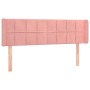 Kopfteil aus rosa Samt mit LED 147x16x78/88 cm von vidaXL, Kopf- und Fußteile - Ref: Foro24-3123289, Preis: 70,88 €, Rabatt: %