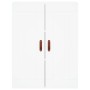 Aparador alto madera contrachapada blanco 69,5x34x180 cm