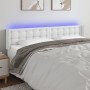 Kopfteil mit LED, weißem Kunstleder, 183 x 16 x 78/88 cm von vidaXL, Kopf- und Fußteile - Ref: Foro24-3123339, Preis: 77,60 €...