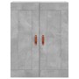 Aparador alto madera contrachapada gris hormigón 69,5x34x180 cm