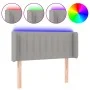 Light gray fabric headboard with LED 103x16x78/88 cm by vidaXL, Headboards and footboards - Ref: Foro24-3123464, Price: 56,80...