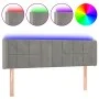 Hellgraues Samtkopfteil mit LED 147x16x78/88 cm von vidaXL, Kopf- und Fußteile - Ref: Foro24-3123284, Preis: 80,22 €, Rabatt: %