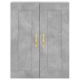 Aparador alto madera contrachapada gris hormigón 69,5x34x180 cm
