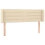 Cream fabric headboard with LED 147x16x78/88 cm by vidaXL, Headboards and footboards - Ref: Foro24-3123379, Price: 74,32 €, D...