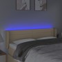 Cabecero con LED de tela crema 147x16x78/88 cm de vidaXL, Cabeceros y pies de cama - Ref: Foro24-3123379, Precio: 78,35 €, De...
