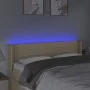 Cream fabric headboard with LED 147x16x78/88 cm by vidaXL, Headboards and footboards - Ref: Foro24-3123379, Price: 74,32 €, D...