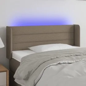 Headboard with LED in taupe gray fabric 83x16x78/88 cm by vidaXL, Headboards and footboards - Ref: Foro24-3123354, Price: 50,...