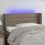Kopfteil mit LED aus taupegrauem Stoff 83x16x78/88 cm von vidaXL, Kopf- und Fußteile - Ref: Foro24-3123354, Preis: 48,70 €, R...