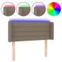 Headboard with LED in taupe gray fabric 83x16x78/88 cm by vidaXL, Headboards and footboards - Ref: Foro24-3123354, Price: 50,...