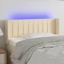 Kopfteil aus cremefarbenem Stoff mit LED 103x16x78/88 cm von vidaXL, Kopf- und Fußteile - Ref: Foro24-3123469, Preis: 54,06 €...