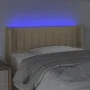 Kopfteil aus cremefarbenem Stoff mit LED 103x16x78/88 cm von vidaXL, Kopf- und Fußteile - Ref: Foro24-3123469, Preis: 54,06 €...