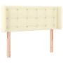 Headboard with LED cream synthetic leather 103x16x78/88 cm by vidaXL, Headboards and footboards - Ref: Foro24-3123322, Price:...